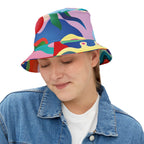 Pink Coral Abstract Bucket Hat