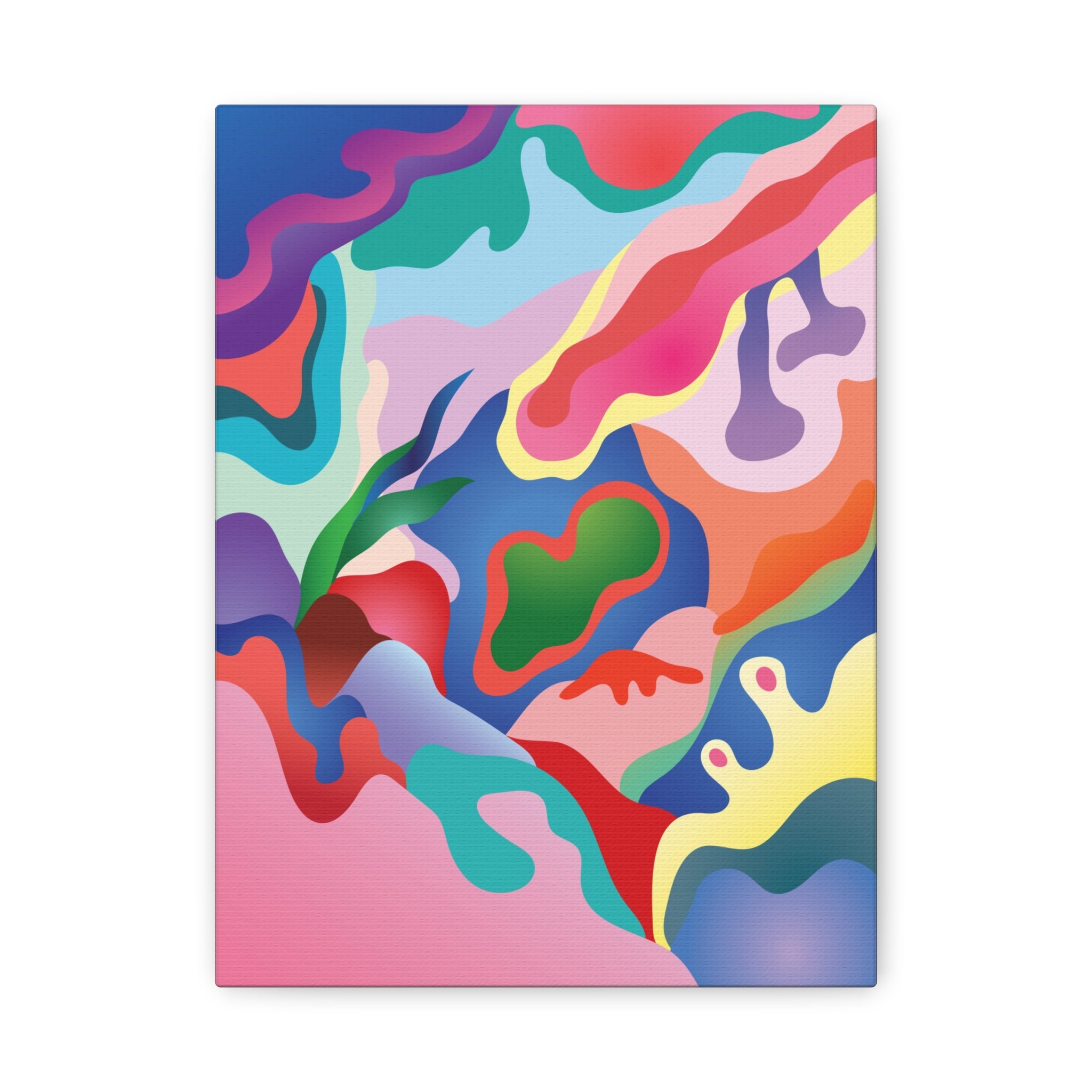 Pink Coral Abstract Canvas Print