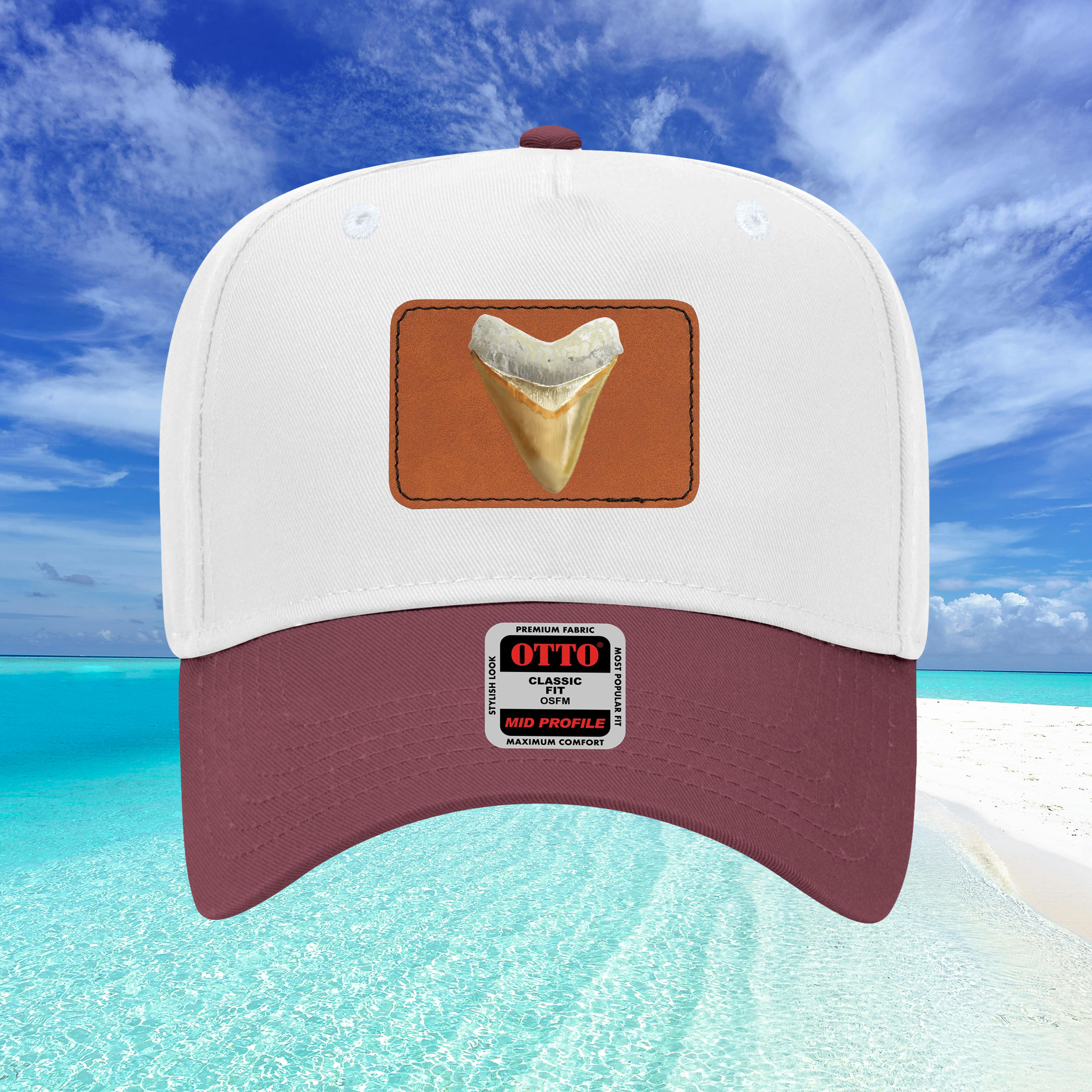 Shark Tooth Leather Patch Baseball Cap