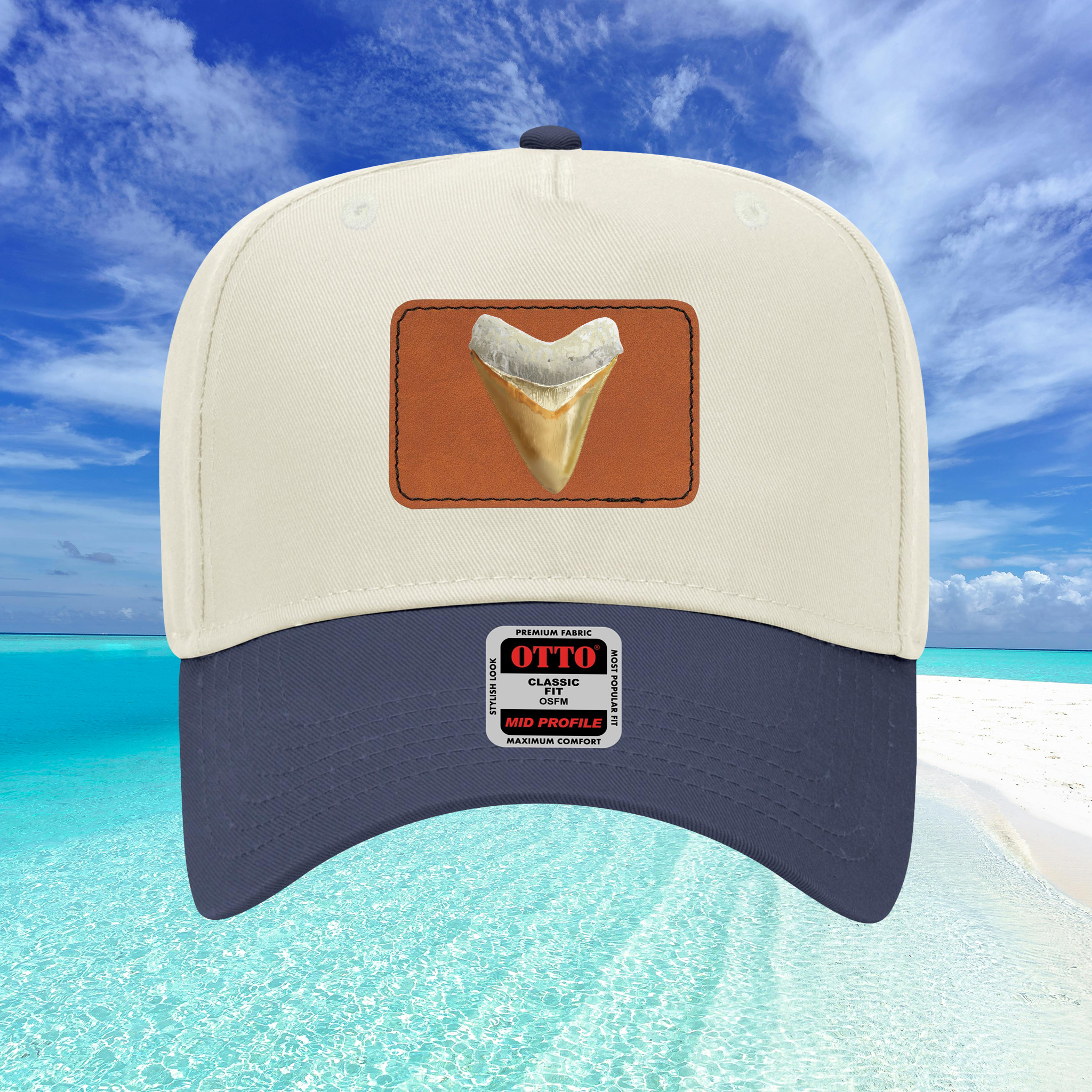 Shark Tooth Leather Patch Baseball Cap