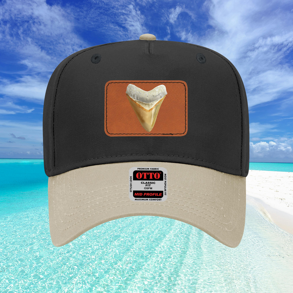 Shark Tooth Leather Patch Baseball Cap