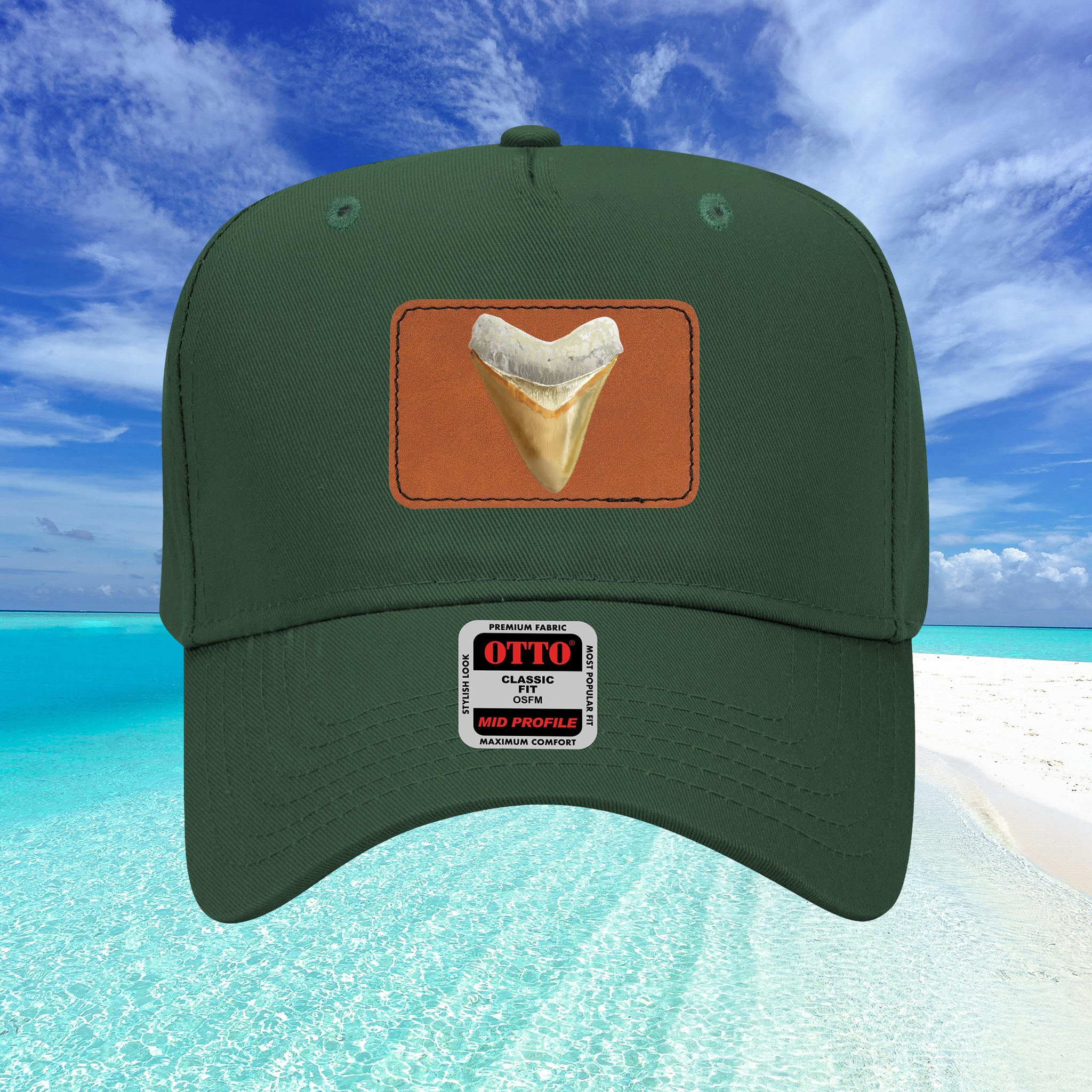 Shark Tooth Leather Patch Baseball Cap