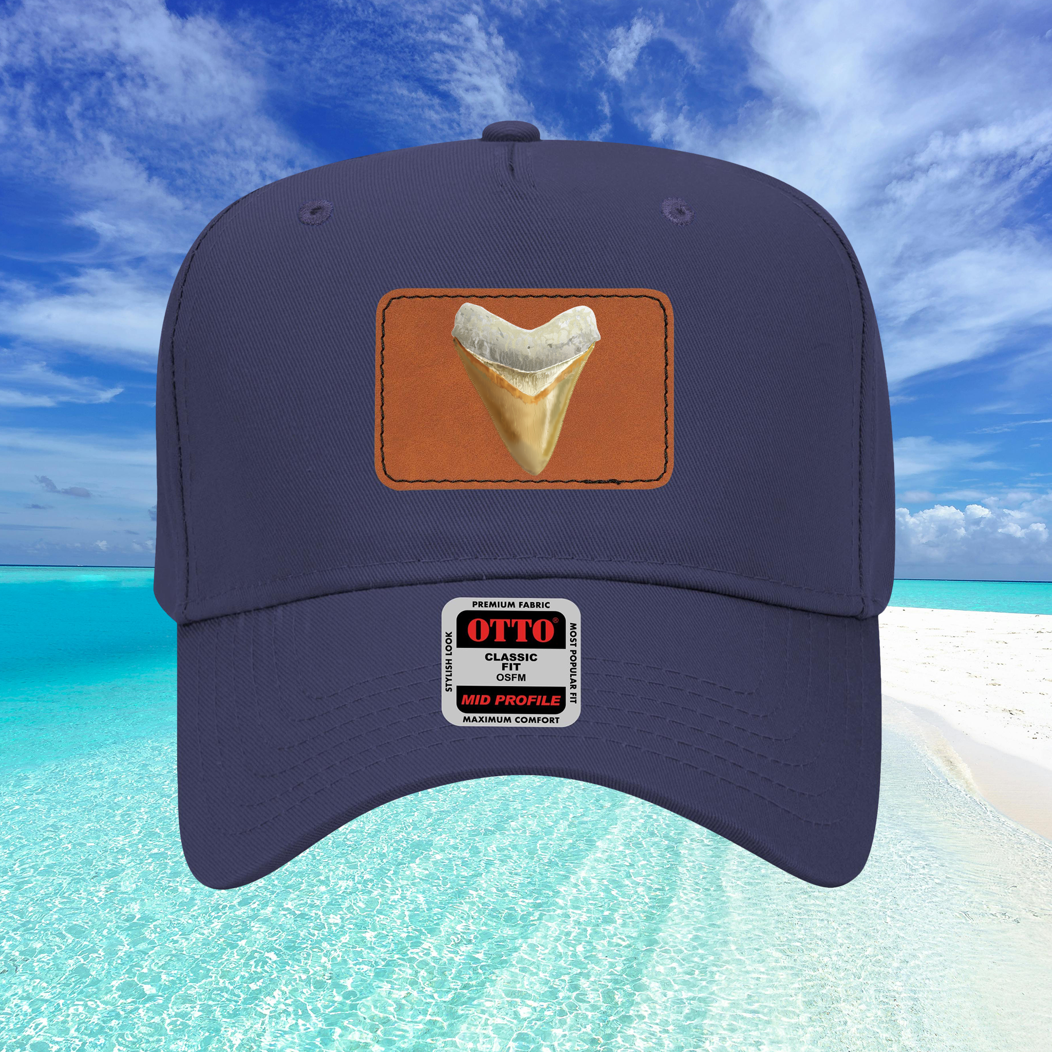 Shark Tooth Leather Patch Baseball Cap