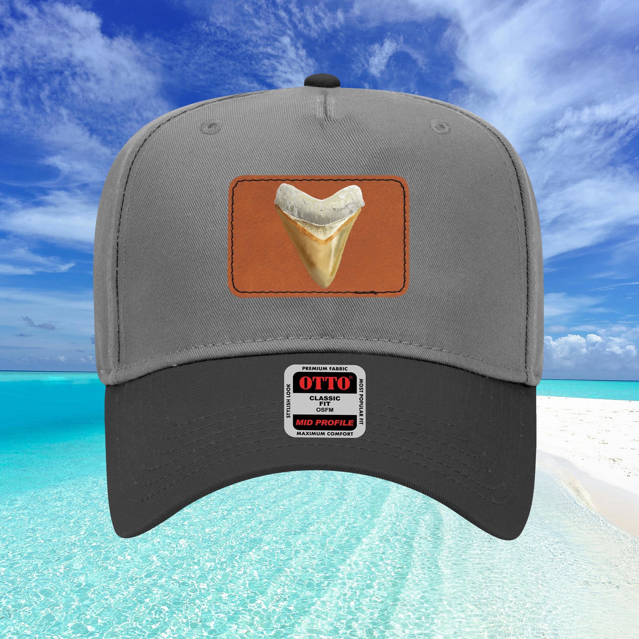 Shark Tooth Leather Patch Baseball Cap