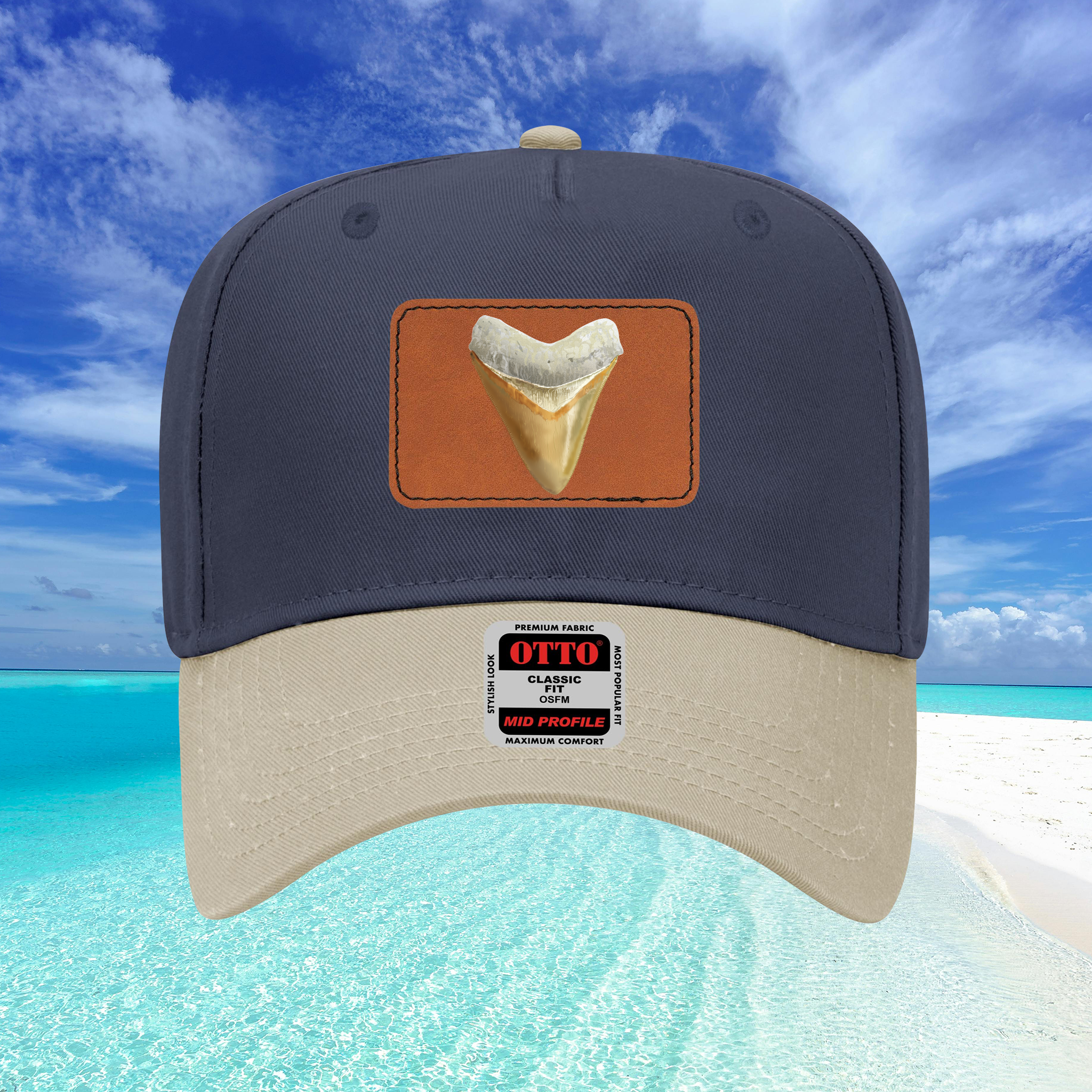 Shark Tooth Leather Patch Baseball Cap