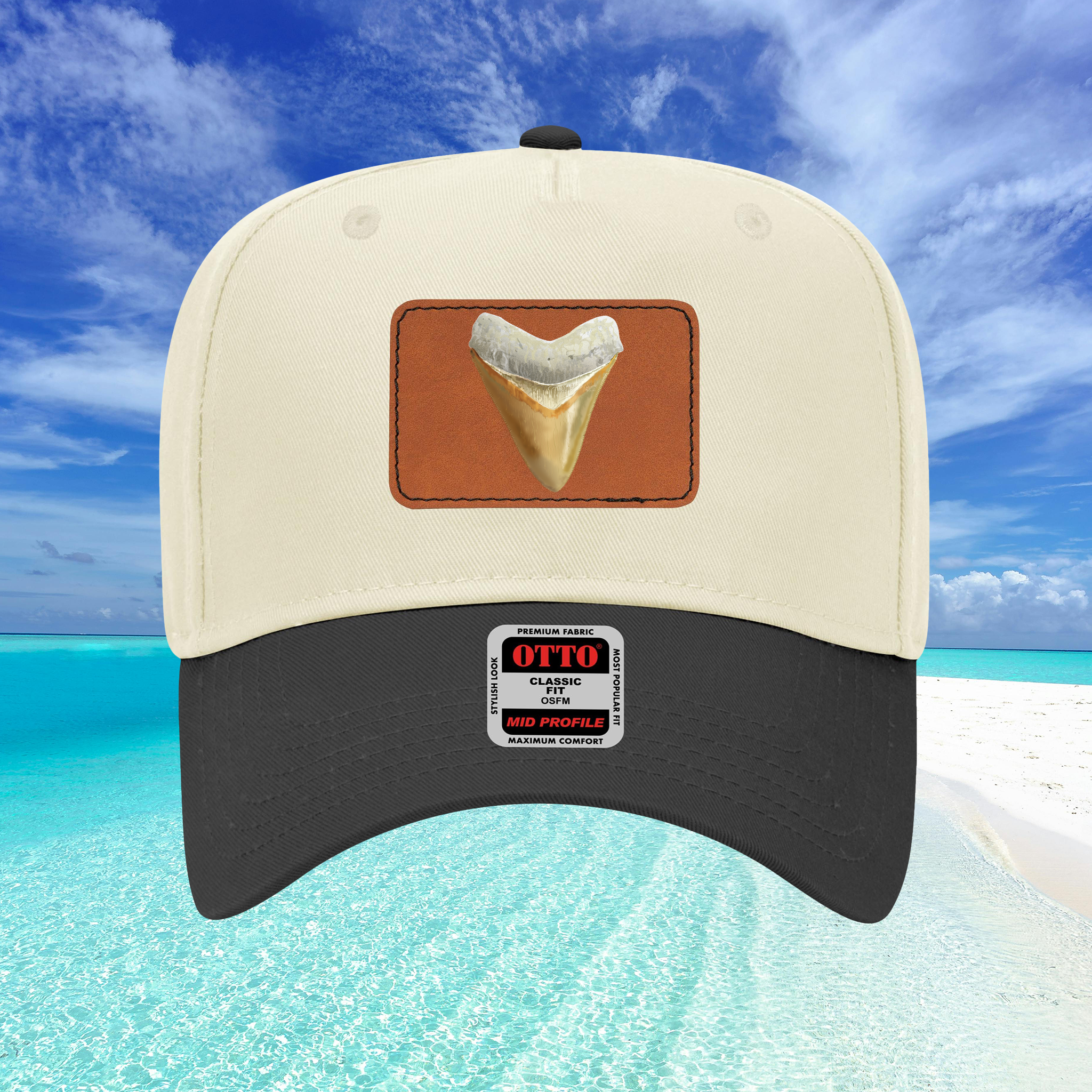 Shark Tooth Leather Patch Baseball Cap