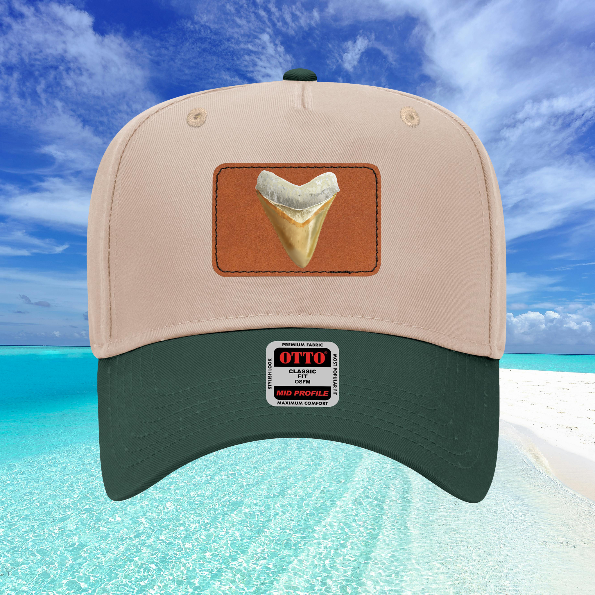 Shark Tooth Leather Patch Baseball Cap