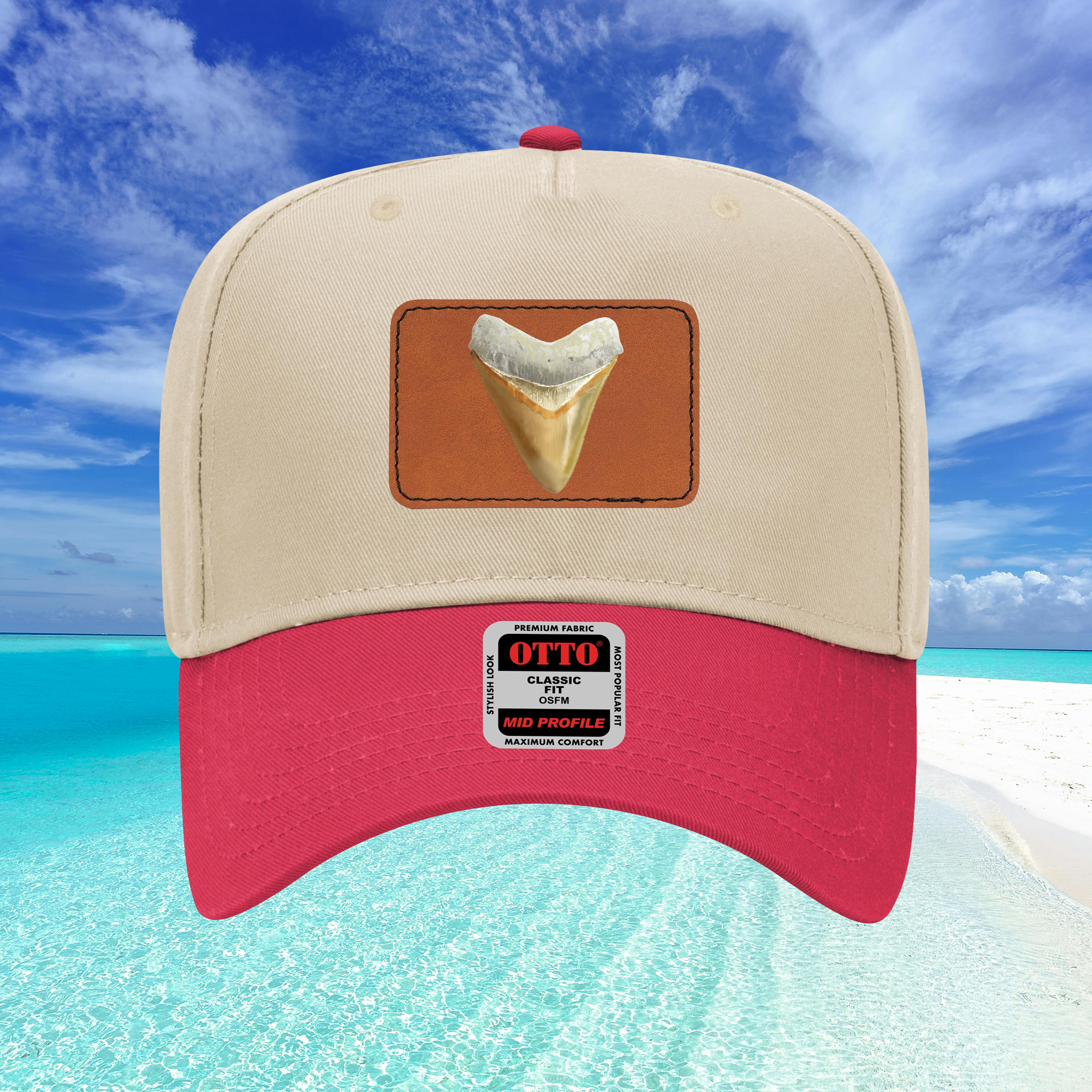 Shark Tooth Leather Patch Baseball Cap