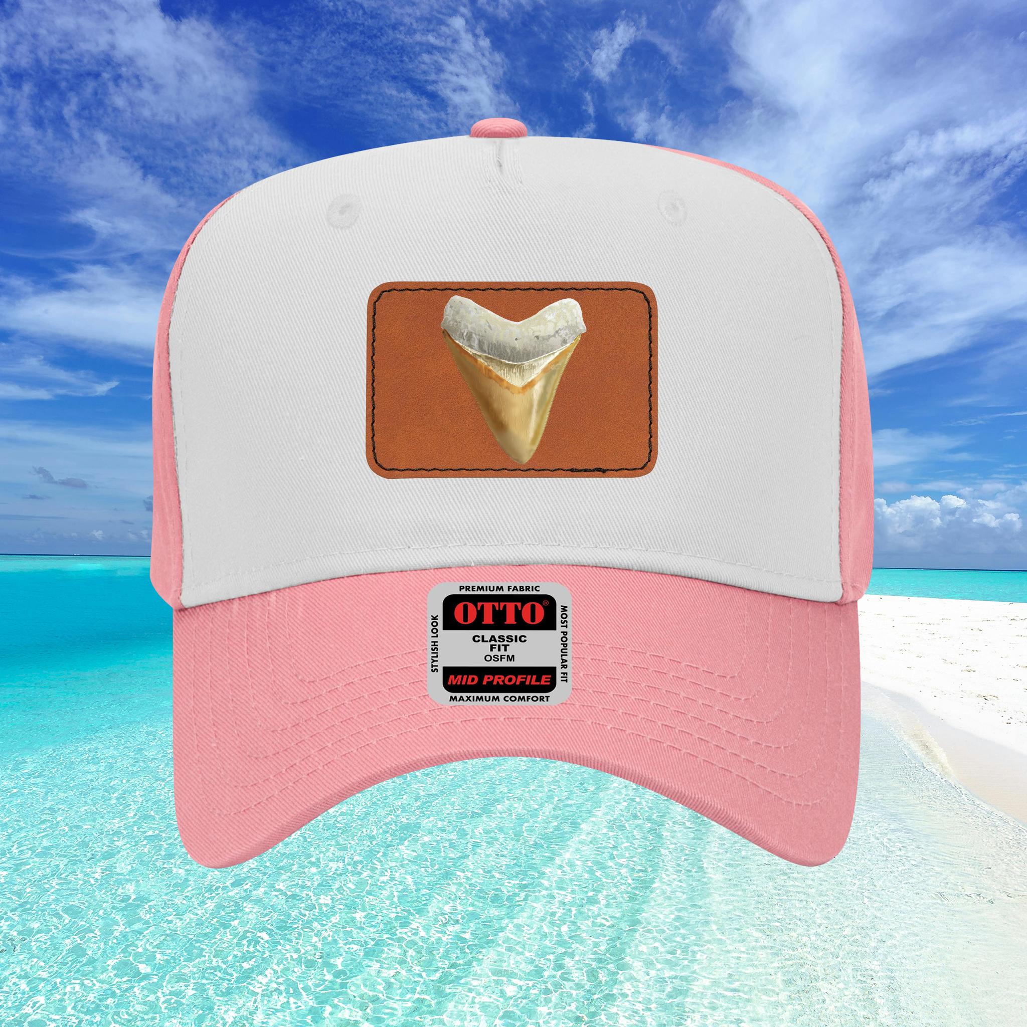 Shark Tooth Leather Patch Baseball Cap
