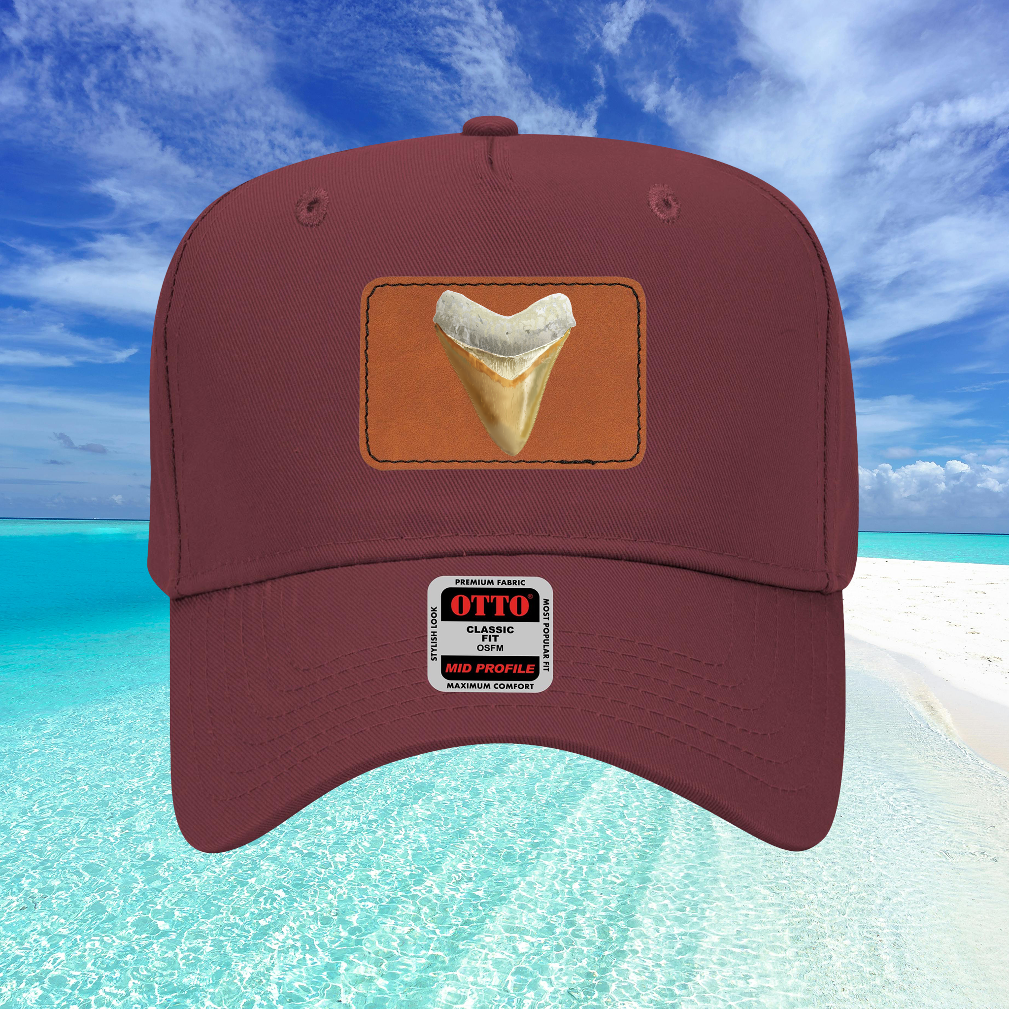 Shark Tooth Leather Patch Baseball Cap