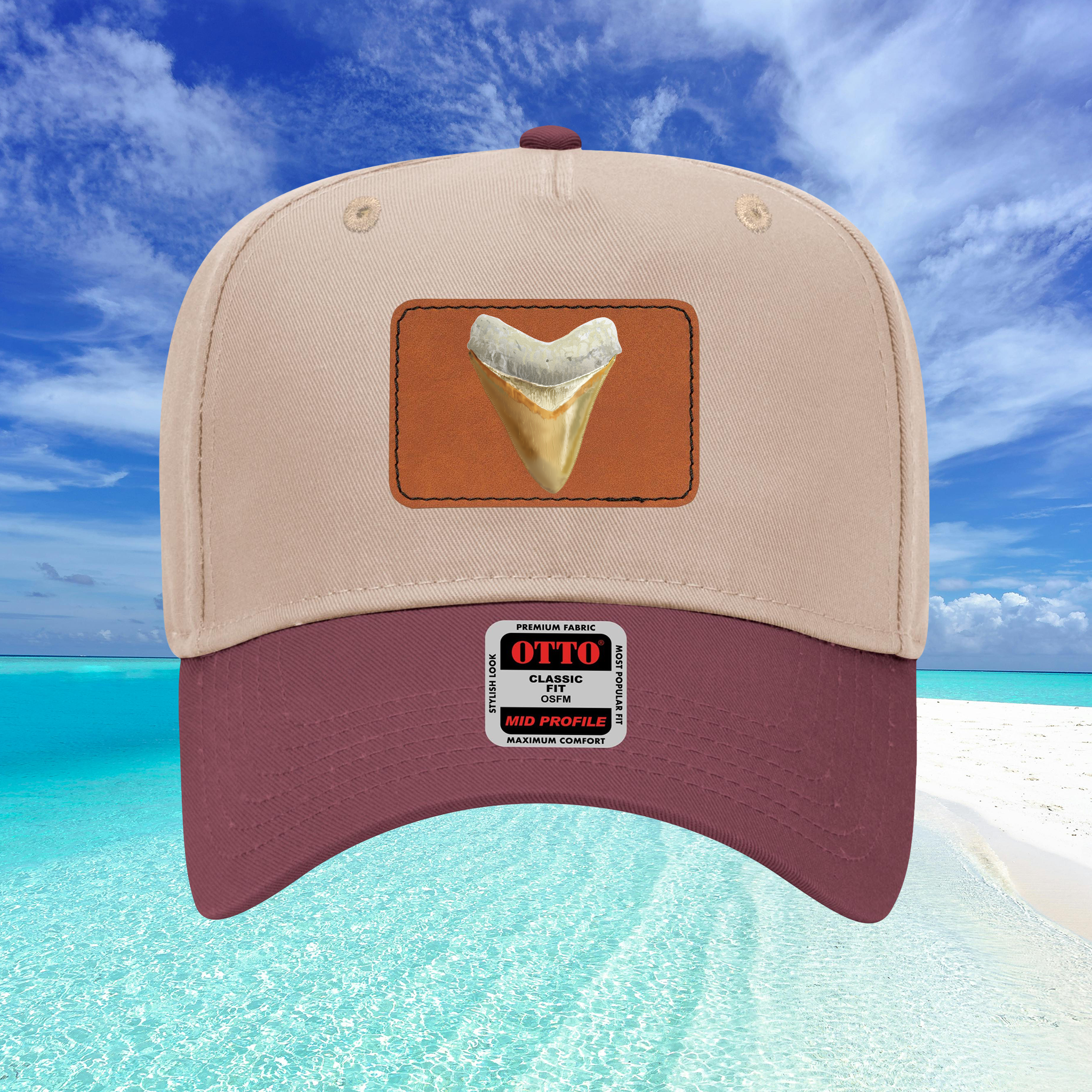 Shark Tooth Leather Patch Baseball Cap