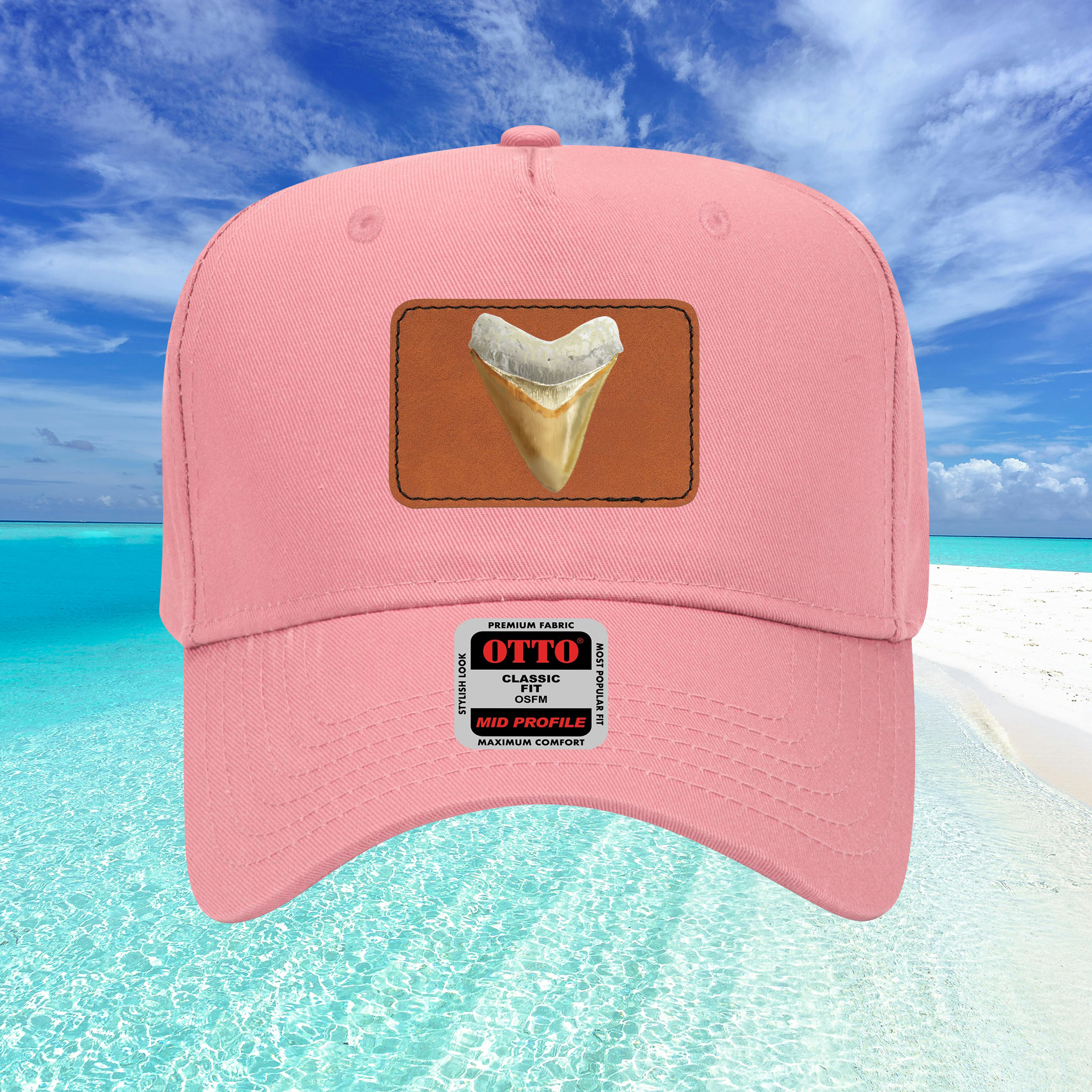 Shark Tooth Leather Patch Baseball Cap