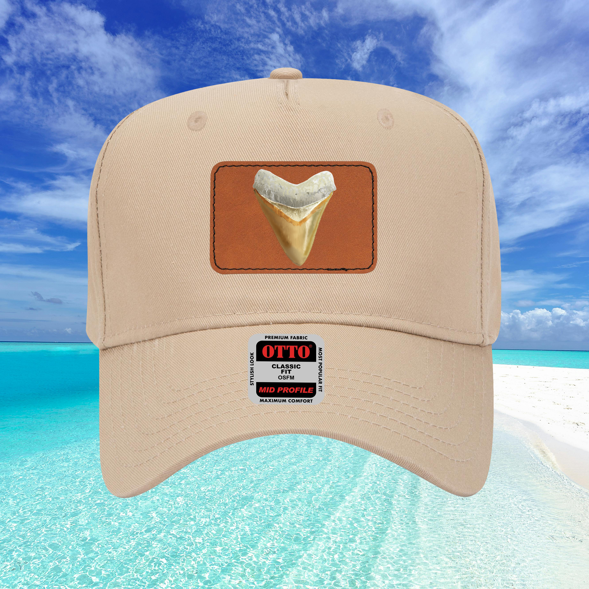 Shark Tooth Leather Patch Baseball Cap