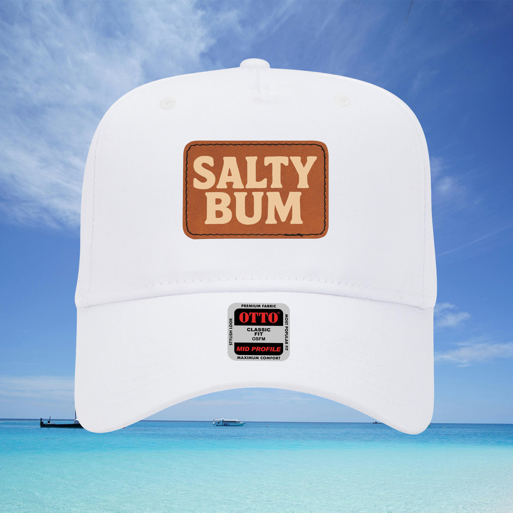 Salty Bum Leather Patch Baseball Cap