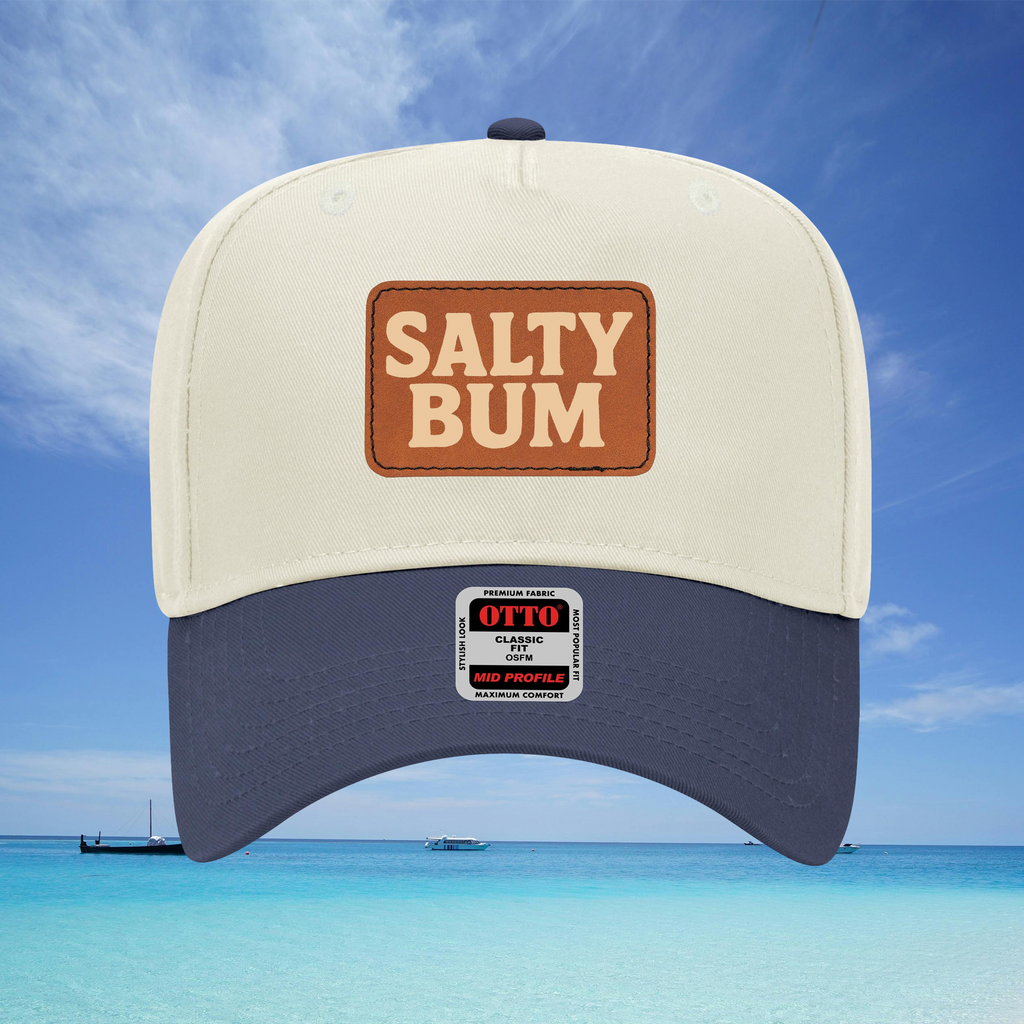 Salty Bum Leather Patch Baseball Cap
