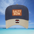 Salty Bum Leather Patch Baseball Cap