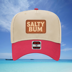 Salty Bum Leather Patch Baseball Cap