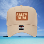 Salty Bum Leather Patch Baseball Cap