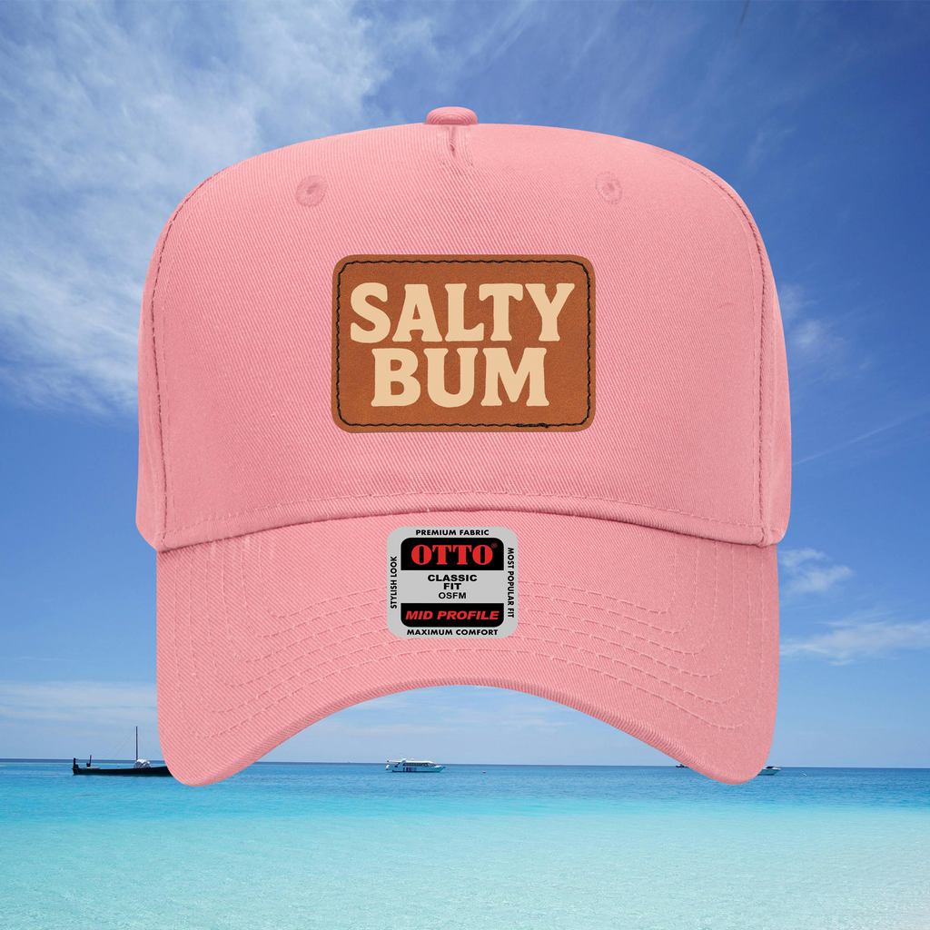 Salty Bum Leather Patch Baseball Cap