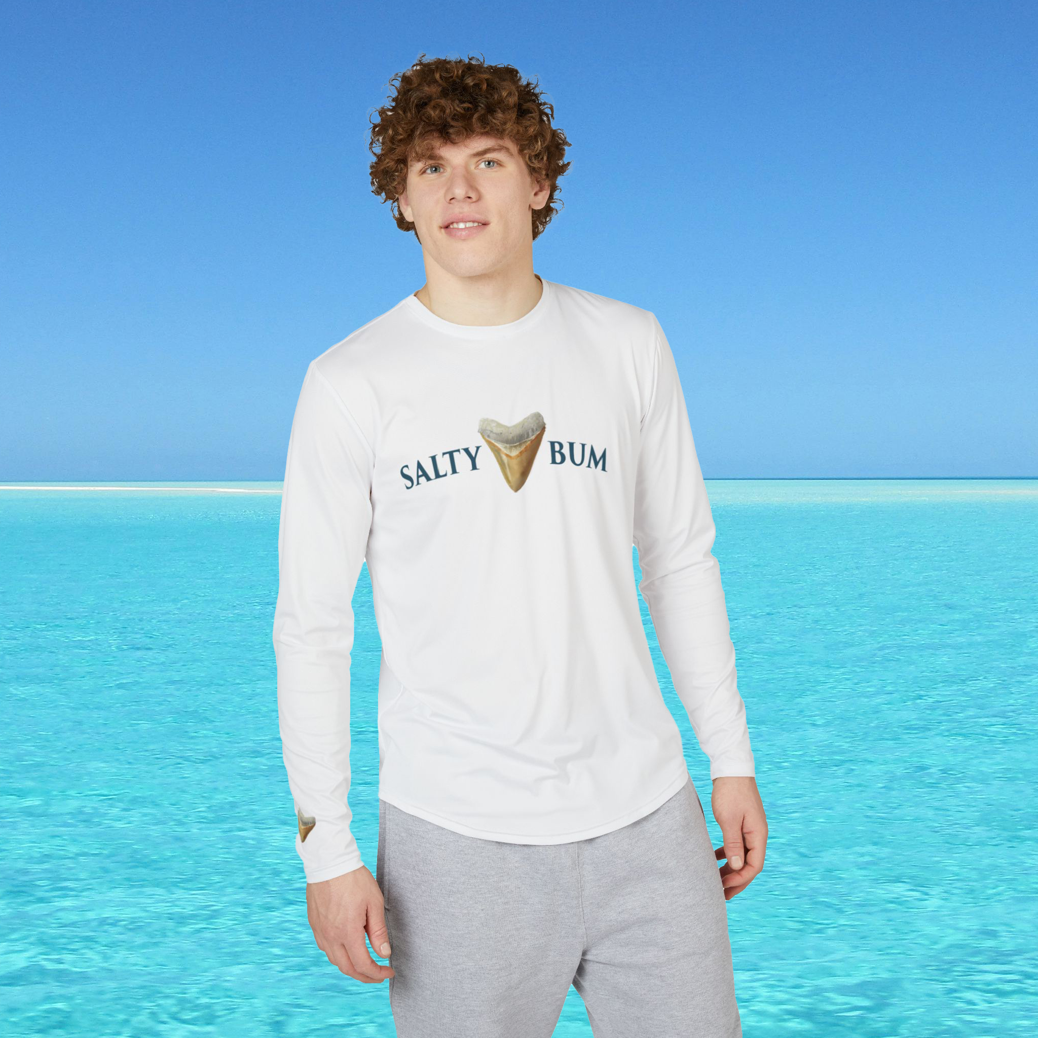 White long sleeve meg tooth front