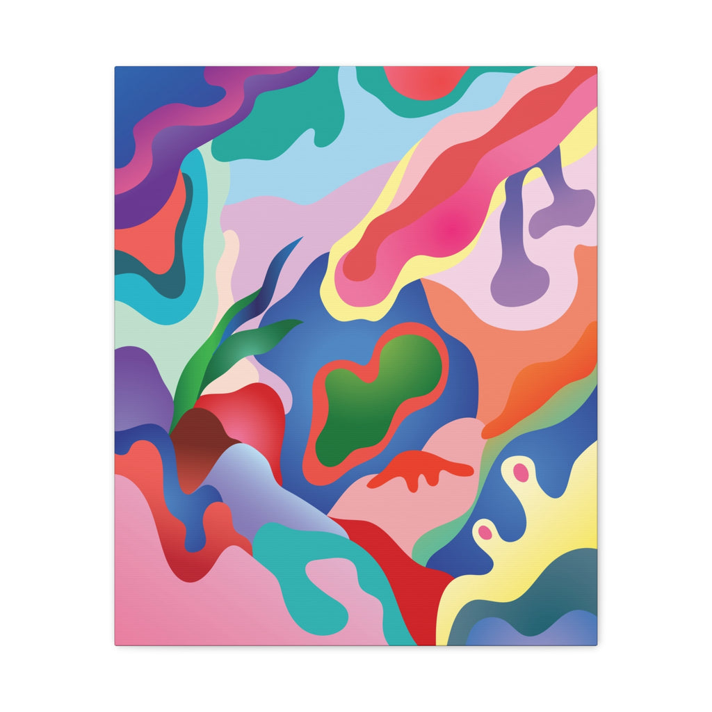 Pink Coral Abstract Canvas Print