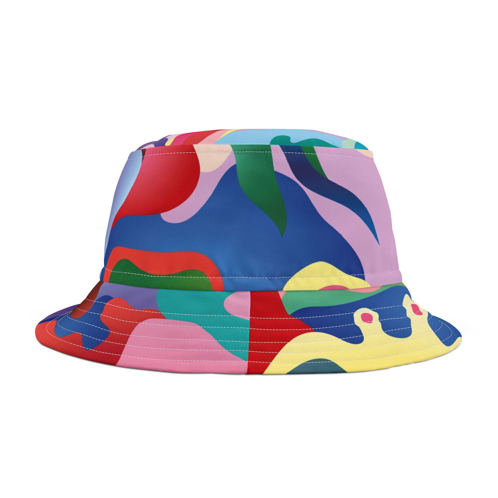 Pink Coral Abstract Bucket Hat