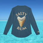 Men's UV Protection Long Sleeve with Shark Tooth Salty Bum Logo (Navy)
