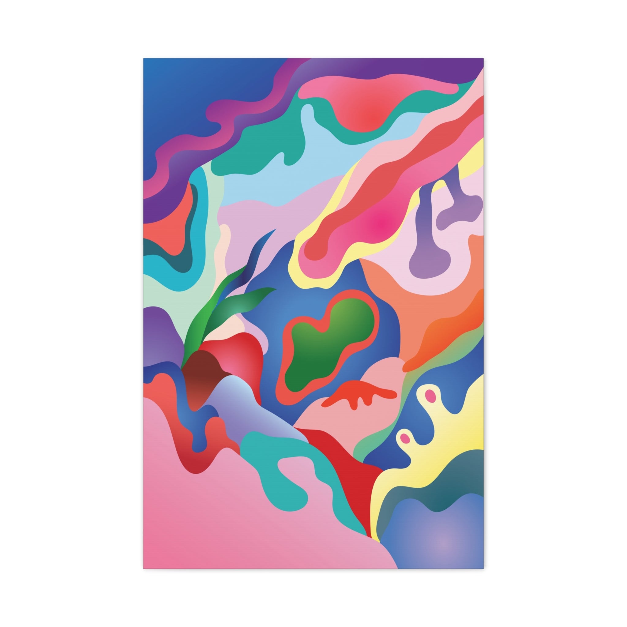 Pink Coral Abstract Canvas Print