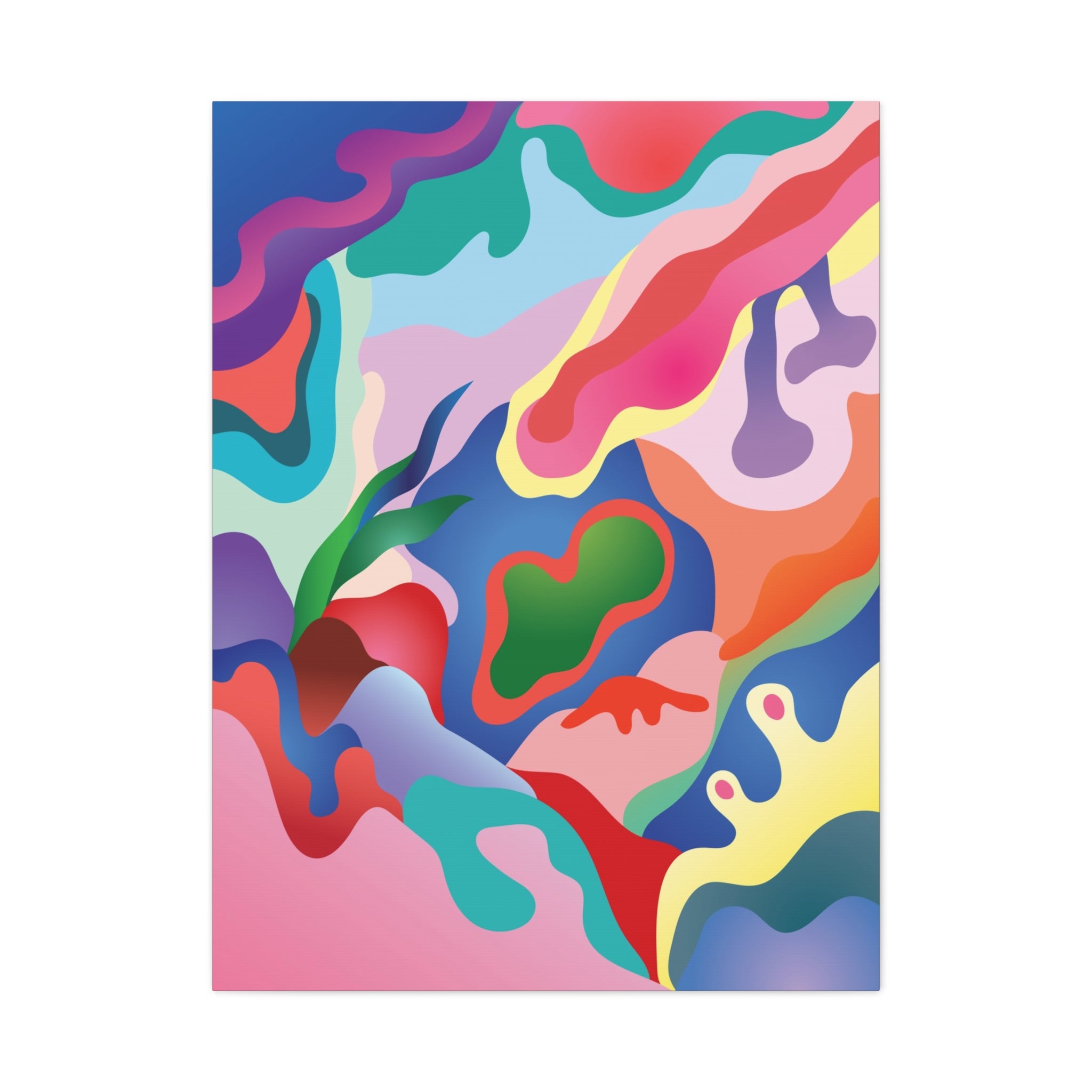 Pink Coral Abstract Canvas Print