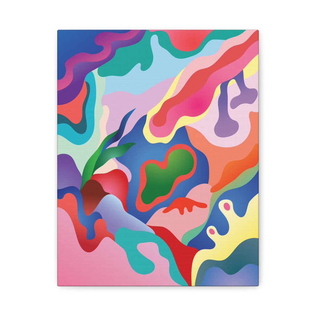 Pink Coral Abstract Canvas Print