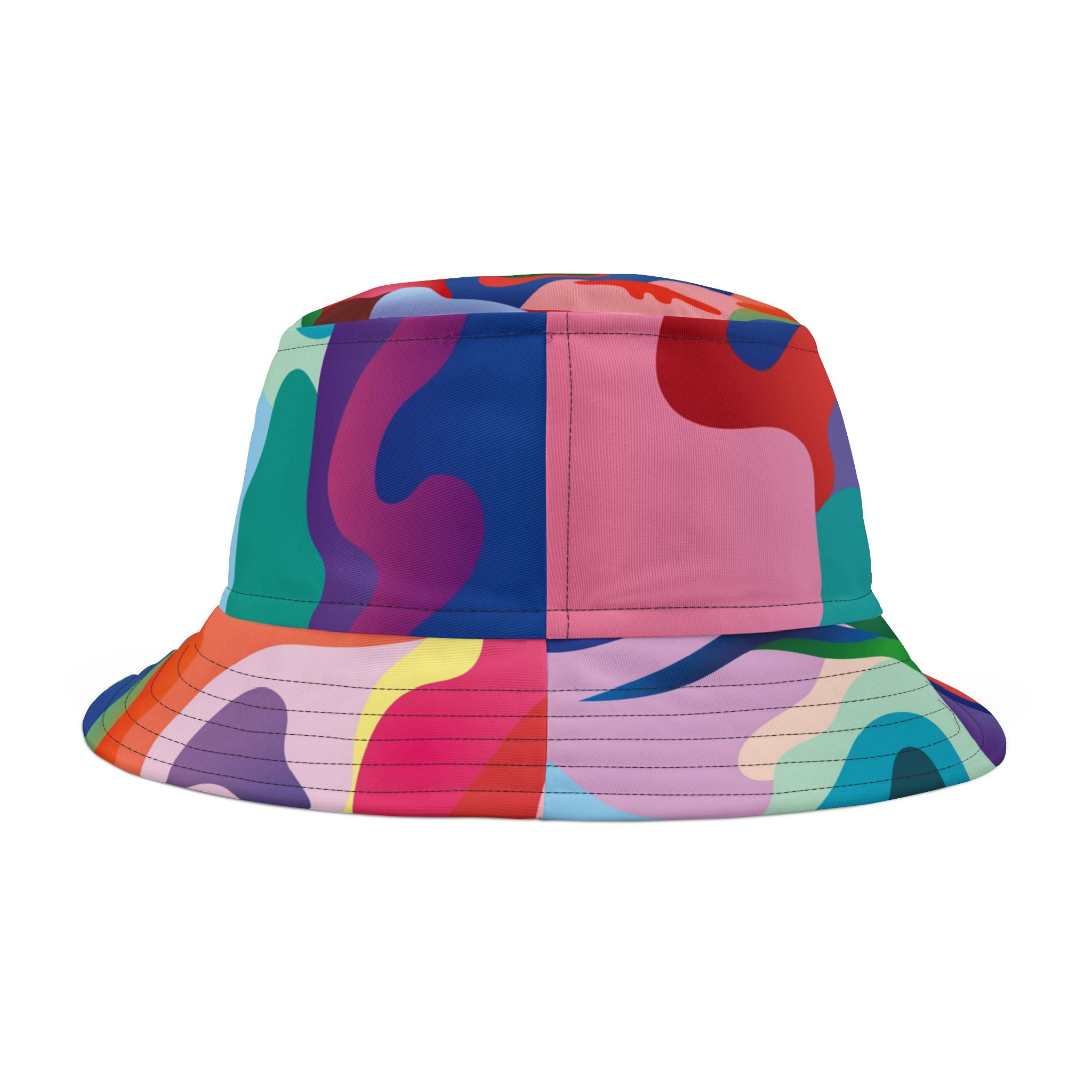 Pink Coral Abstract Bucket Hat