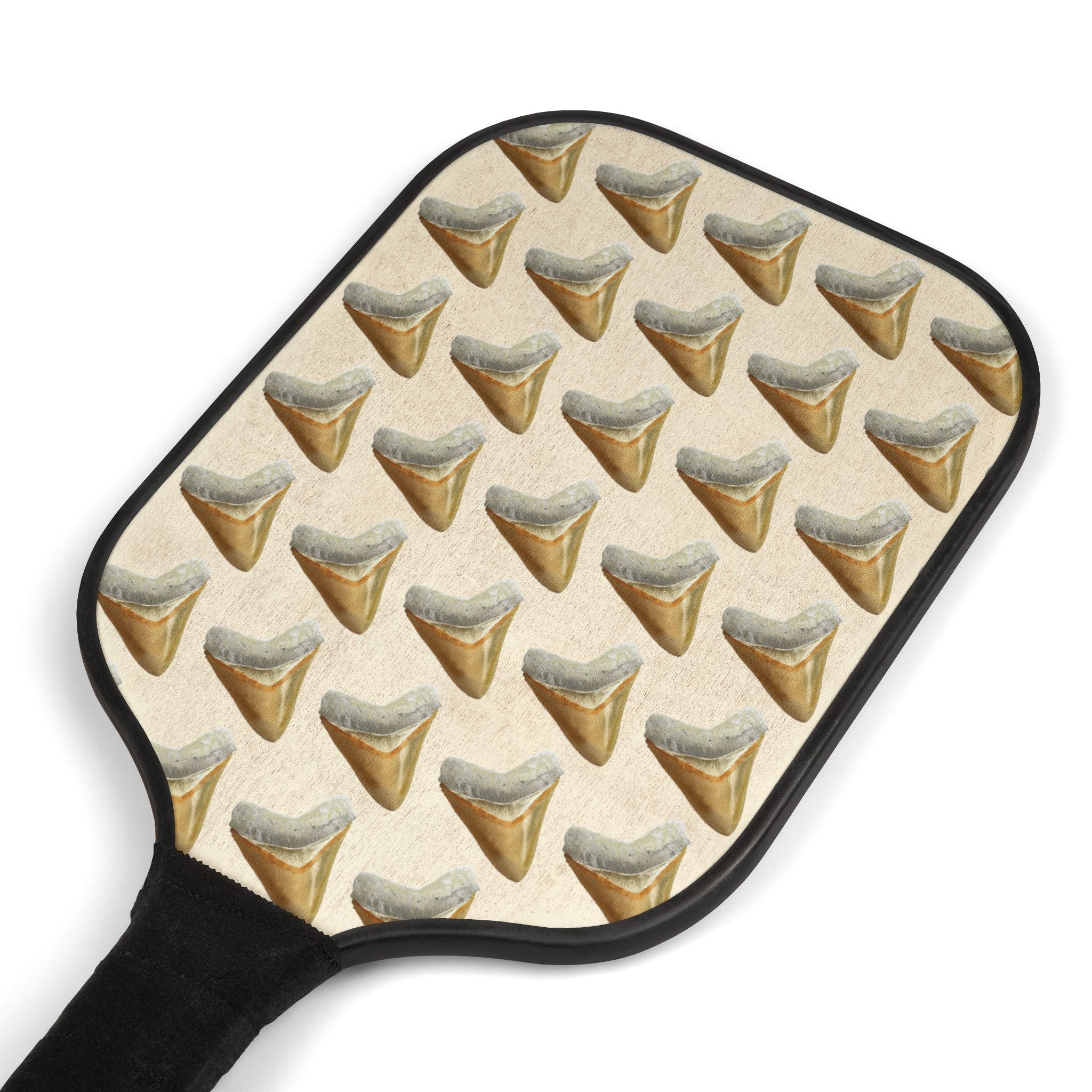 Megalodon Shark Tooth Pattern Pickleball Paddles