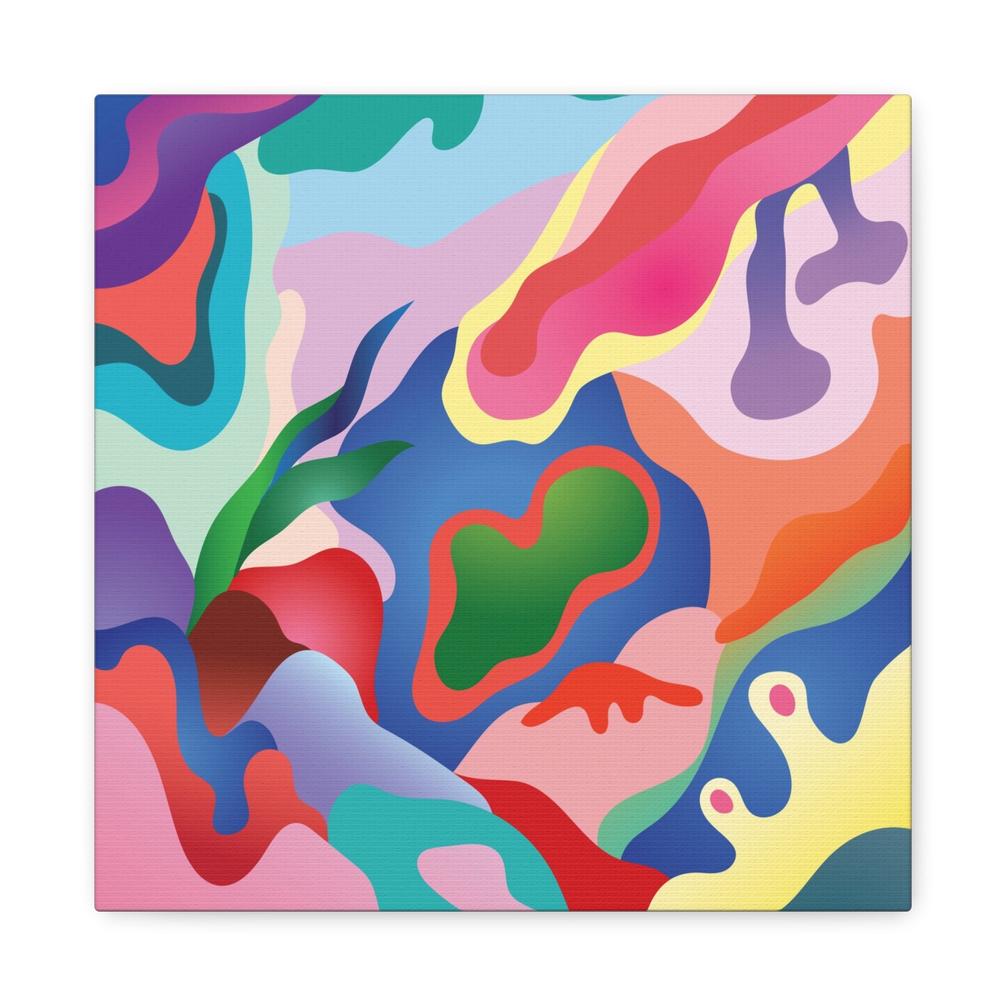 Pink Coral Abstract Canvas Print