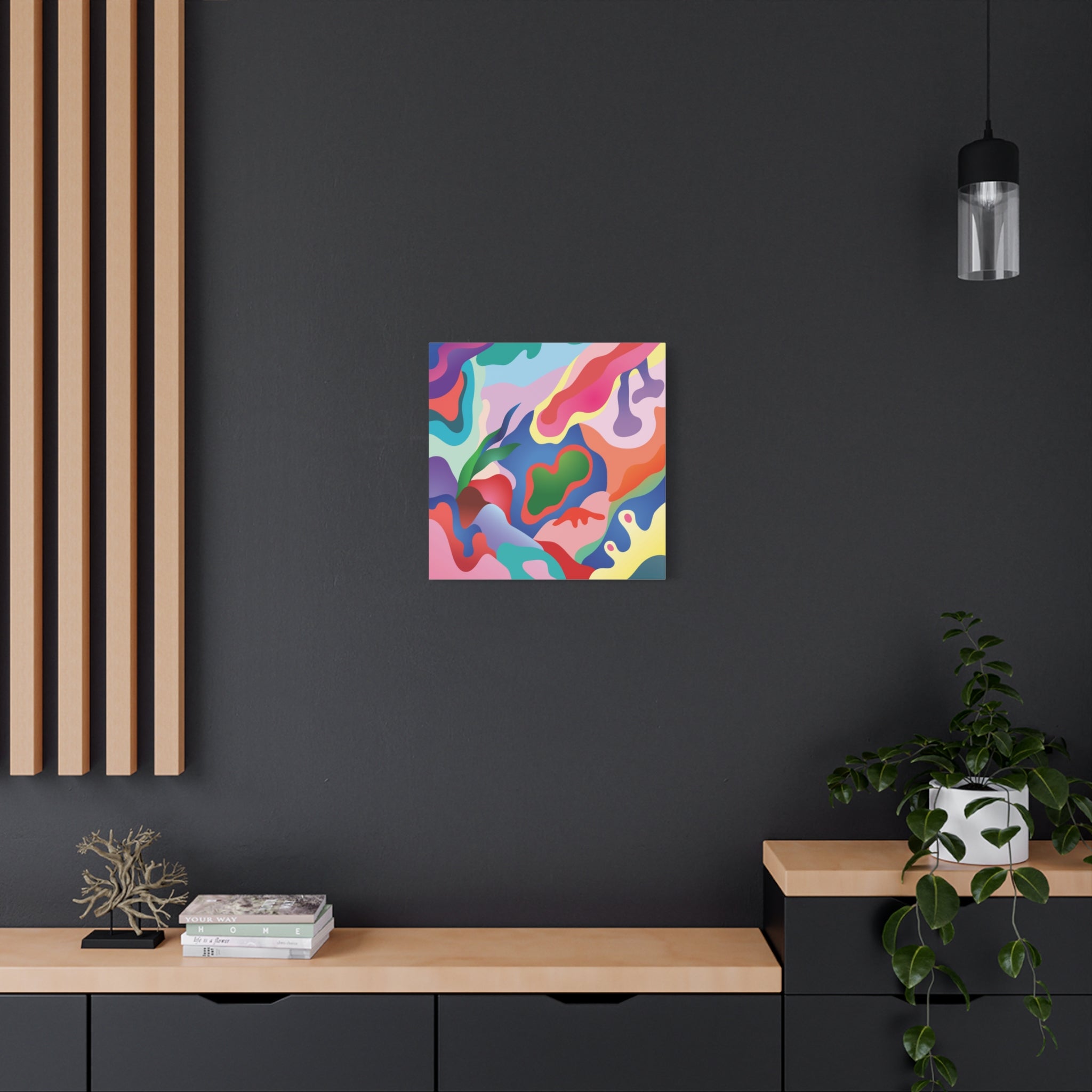 Pink Coral Abstract Canvas Print