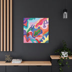 Pink Coral Abstract Canvas Print