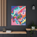 Pink Coral Abstract Canvas Print